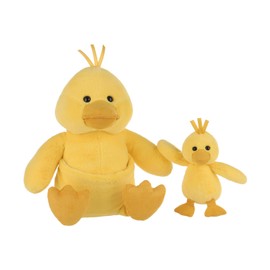 Apricot Lamb Mother and Child Ducks Plushies Stuffed Animals for Kids, Soft Cute Plush Toys for Baby Girl and Boy, Fluffy Mother and Child Ducks Yellow 9.9 Inches