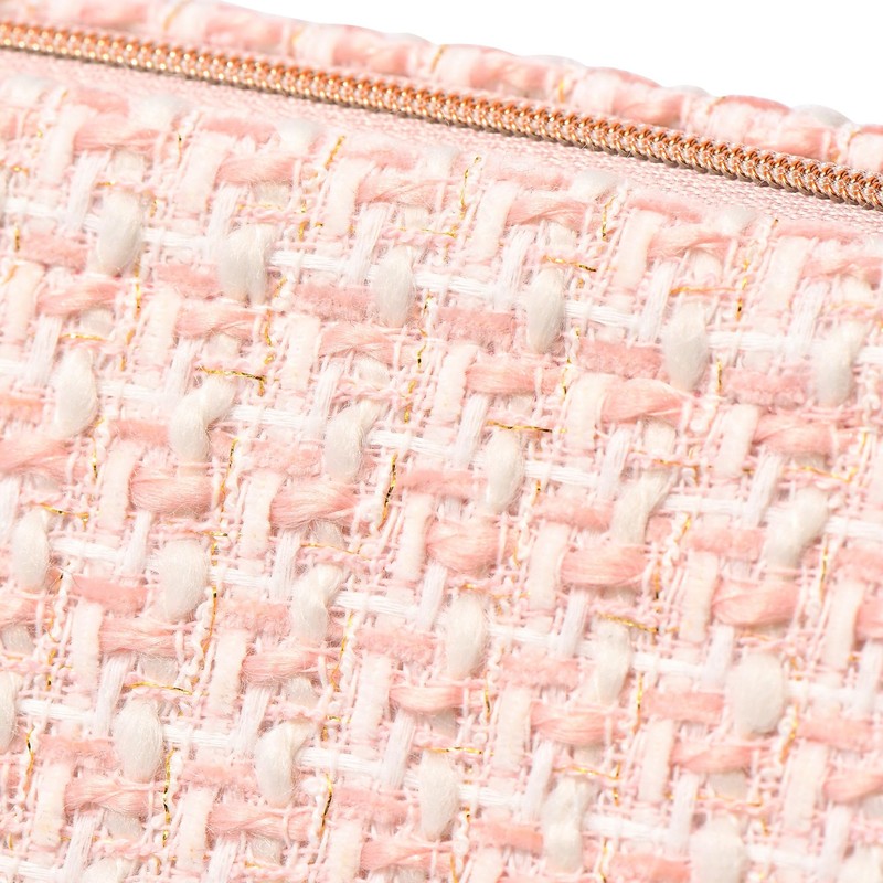 Francfranc Franc Tweed Wire Pouch, Pink