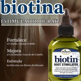 Difeel Estimulador de raíces con biotina 2.5 oz. - Estimulador de folículos para el crecimiento del cabello
