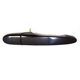 PT Auto Warehouse GM-3312S-RRK - Outside Exterior Outer Door Handle, Smooth Black - Passenger Side Rear