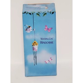 Giftco Inc Watering Can Wind Chime - 16 1/2" Long Butterflies Sunflower Gardening Decor NEW