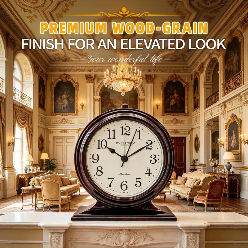 Silent Quartz Desk Clock, Beautiful and Convenient Clock