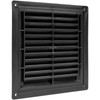Vent Systems 4" x 4" Inch (Opening Dimensions) Black -