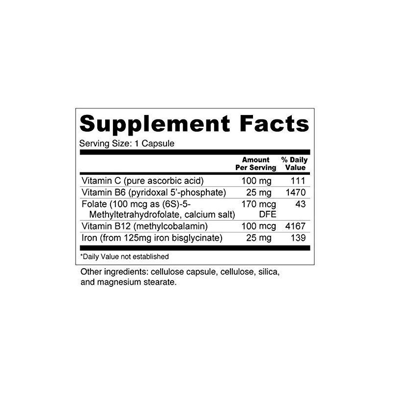 Wellness Resources Gentle Iron and Multivitamin with methylated B12 and