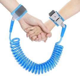 Anti Lost Toddler Wrist Reins, Toddler Safety Harness Walking Leash, Anti-Lost Child Safety Wrist Link, 2.5M 360 Degree Rotating Wrist Strap with Elastic Wire Rope for Kids Baby Boys Girls
