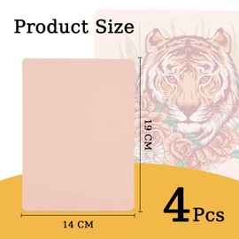 3mm Tattoo Practice Skin - PEPAX 4Pcs 19 x 14 cm Blank Fake Skin Double Sides Tattoo Skin Practice for Beginners and Artists