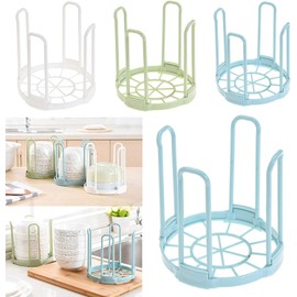 White Dinnerware Bowl Plate Racks and Holder Plastic Drain Rack Dish Storage Display Stand Drying Shelf Tableware Drainer Rack Kitchen Organizer 5.5 * 5.8 inches