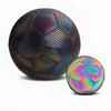 Reflective Football PU Glowing Sports Soccer Ball with Pump for