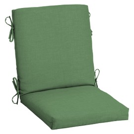 Arden Selections Outdoor Midback Chair Cushion, 18 x 16.5, Rain-Proof, Fade Resistant 16.5 x 18, Moss Green Leala