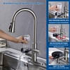 HAMOLER Kitchen Faucet with Glass Rinser Single Handle Pull Down