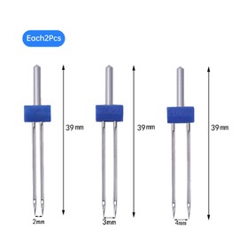 Jersey Twin Needles, 6 Pieces Twin Needles for Sewing Machine, Jersey Needles, Sewing Machine Tow, Twin Needle Stretch, Twin Needles, Sewing Machine Needles, Twin Needles, for Sewing Machine