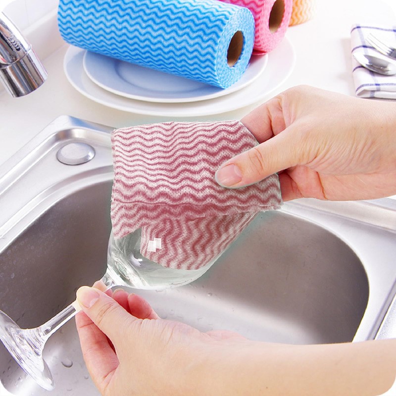 sukevitor All Purpose Dish Cleaning Cloth, Disposable Dish Cloth Roll,
