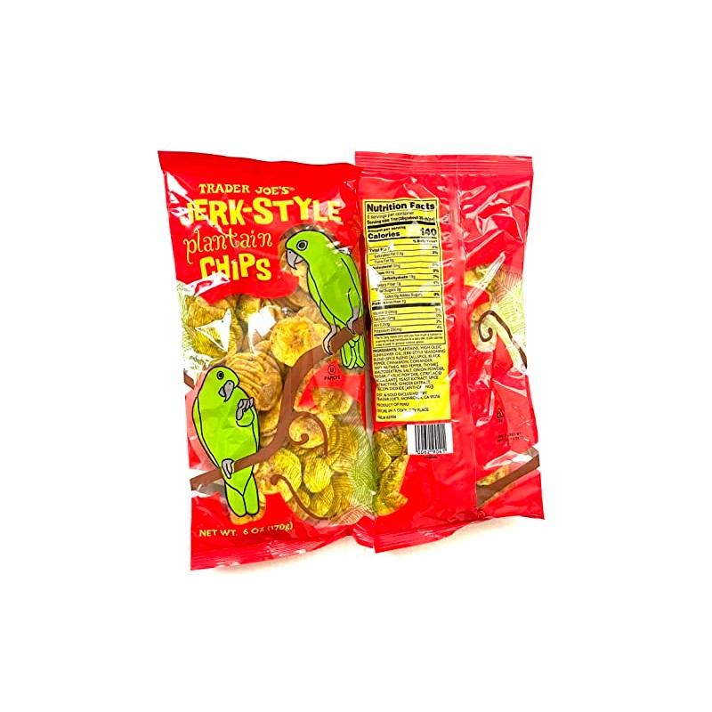 Trader Joe's Jerk-Style Plantain Chips - NET WT 6OZ -