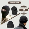 BROKIG 2 in 1 Black Balaclava Ski Mask Warm Face