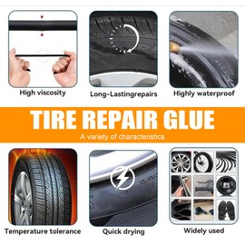 ROFPM 3.52 Oz Tire Repair Glue Rubber Cement Sidewall Tire Repair Kit for Motorcycle, Bike, Car, Off-Road, Truck, Tractor