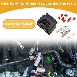 Partuto 1 Set 3.5mm Series Universal Fuel Pump Wire Harness Connector Plug - Car RV Truck Female Wire Terminal Connector Waterproof - Plastic Black 8 Pin