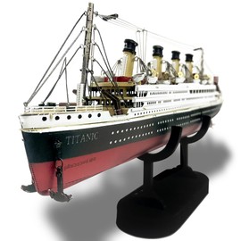 Piececool 3D Puzzle, Titanic Ship, British Luxury Cruise Ship, Metallic Nano Puzzle, 3D Metal Puzzle, Metal, Assembly Required, No Glue Needed, Difficulty 4 Stars, Intermediate, For Adults, Collection