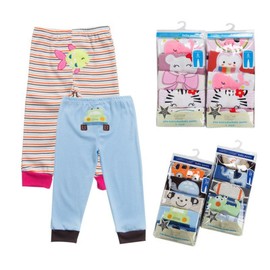 Monvecle Unisex Baby Multi Pieces Newborn to Toddler Cotton Long Pants Shorts Gift Sets (US, Age, 6 Months, 9 Months, 5pcs Random Color -Boy Pants)