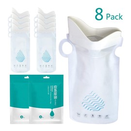 8 Pcs Disposable Urinal Bags Outdoor Pee Bags Unisex Urine Bags for Travel Urinal Toilet Traffic Emergency