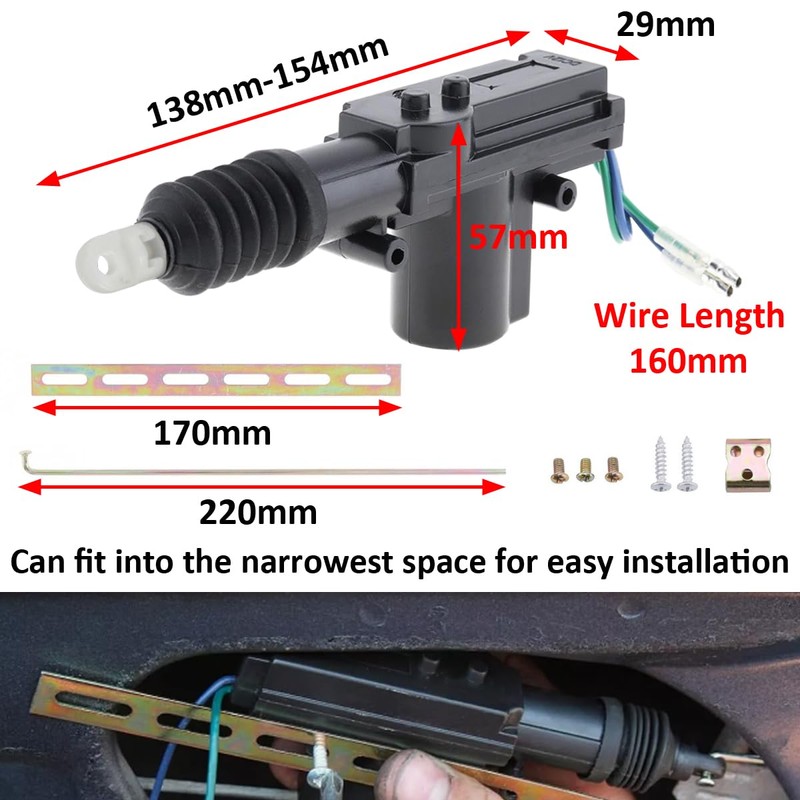 LKRXW 2Pcs 12V Door Lock Actuator Kit Heavy Duty High