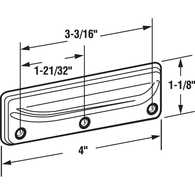 Prime-Line F 2882 Deluxe Sash Lift, 3-3/16 In., Wrought Steel,
