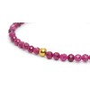 Echtes Rubin Edelstein Armband mit facettierten 3mm Perlen - verschiedene