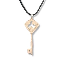 PIDAK Halskette mit Anhänger Mystischer Schlüssel – Kette 45 cm, Anhänger 5 x 2 cm – erhältlich in Gold oder Bronze, XL, Metall, Kein Edelstein