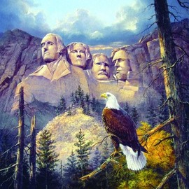 Mt. Rushmore 1000pc Jigsaw Puzzle by Rudi Reichardt