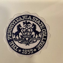 Unbranded PENNSYLVANIA STATE COLLEGE  PENN STATE Vintage embroidered iron-on patch 3.75”