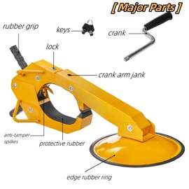 Lyellfe Trailer Wheel Lock, Heavy Duty Car Wheel Lock Anti Theft, Adjustable Tire Clamp Boot Locks for Parking Cars, Trucks, SUVs, RV