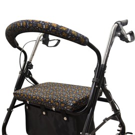 Rollator Walker Seat and Backrest Rollbar Covers Set Adjustable Patterns Walker Cover Accessories for Walker Rollator