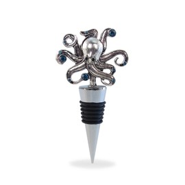 Cheers Octopus Metal Wine Stopper - Elegant Vacuum Seal Reusable Animal Ocean Life Wine Bottle Stopper Airtight Leak Proof Bottle Topper Cork Plug, Cute Home Decor & Bar Tool Accessory Unique Gift