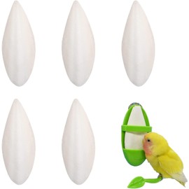 Squid Bones, 6 Pieces Natural Parrot Bones Chew Toy for Birds, Chew Toys for Parrots with Plastic Holder, Squid Bones for Parrots, Reptiles, Turtles, Snails and