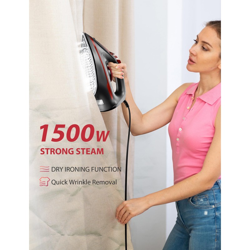 Sundu Steam Iron for Clothes with Rapid Heating Ceramic Coated