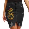 Kissbuty Gold Dragon Patch Embroidered Applique Patch Chinese Dragon Sew