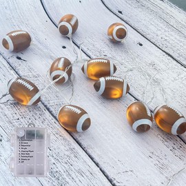 YEAMAR Football Lights String 20 LED 14Ft Battery Powered for Boy's Room Decor,Ball Sport Theme Party Decorative Lights,Birthday Decorations,Football Lovers Gift(8Mode)