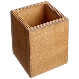 Chalkboards UK Table Top Cutlery Holder, Wood, Dark Oak, 8 x 8 x 10 cm