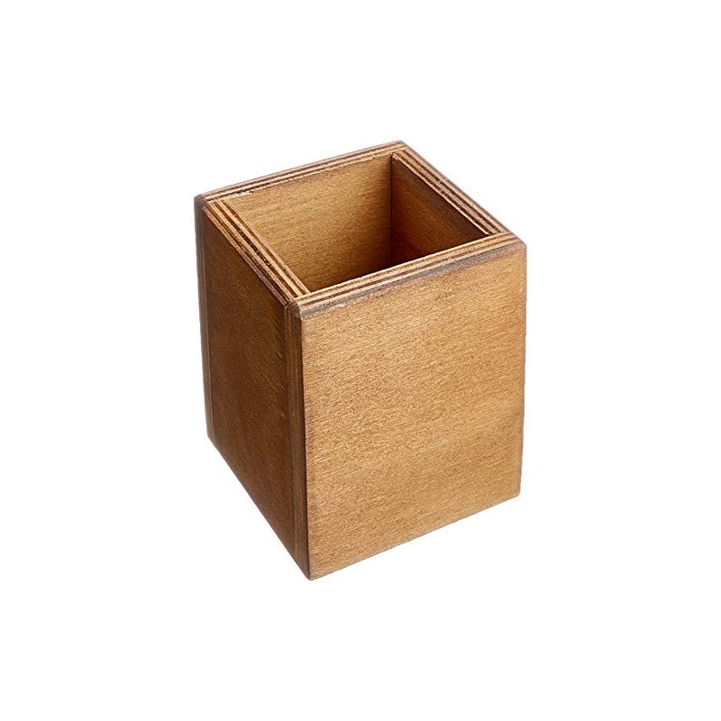 Chalkboards UK Table Top Cutlery Holder, Wood, Dark Oak, 8