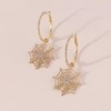 Halloween Spider Web Earrings for Women Large Gold Rhinestone Hoop
