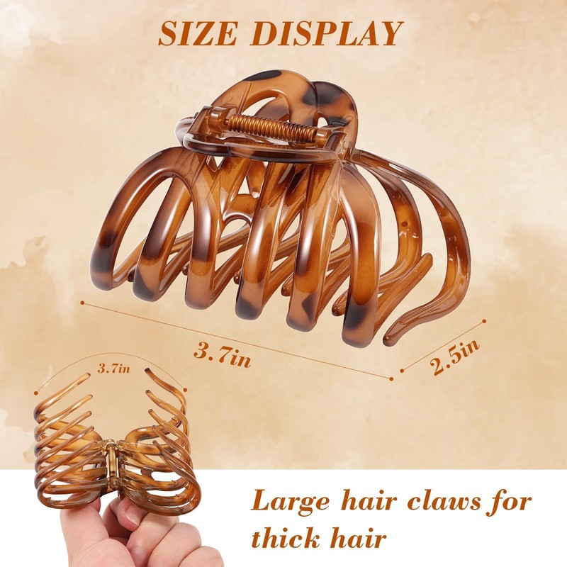 4PCS Octopus Hair Claw Clips for Thick Hair, 3.8" Large