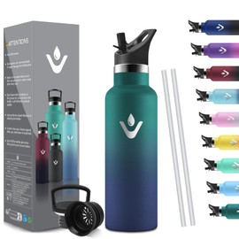 HoneyHolly Thermos Flask, 500 ml, BPA-Free, Stainless Steel, Leak-Proof Insulated Flask, Double-Walled, Children's Stainless Steel, with Straw, Suitable for Carbonated Drinking Bottle