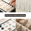 Jewelry Box Large Capacity Double Layer Black Jewelry Storage Case