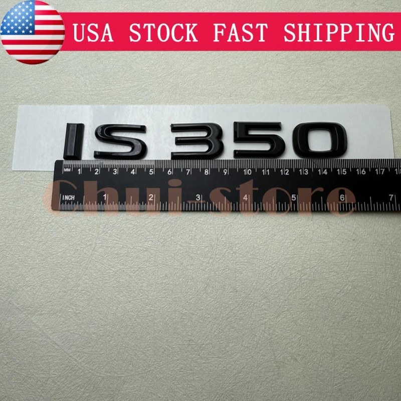 Gloss Black For 2014-2024 IS 350 IS350 Letter Trunk Lid