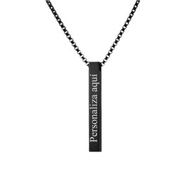 Clepsidra® Grabado personalizado collar péndulo clasico o infinito para hombre personalizado. Accesorios de acero inoxidable. Joyeria y accesorios. Collar con diseño elegante. Grabado de laser. Joyeria hombre. Necklace men. Jewerly