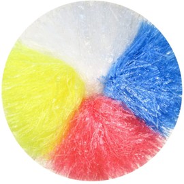 サトウ 荷造り 梱包用 PEテープ ポンポンが作れる 4色セット (白 黄 赤 青)幅5cm×長さ200m(1個あたり) 4個入り