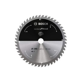 Bosch Professional Circular Saw Blade Standard (for Wood, 190 x 20 x 1.6 mm, 48 teeth; Accessories: Cordless Circular Saw)