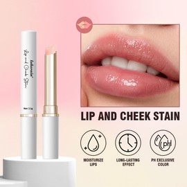 NICEFACE Color Changing Lipstick - Lip and Cheek Stain with pH-Activated Formula for Custom Color, Long-Lasting & Hydrating Botanical Oils, Softens Lips and Cheeks with Plant Extracts (White)