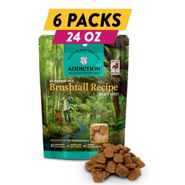 Addiction Meaty Bites - Hypoallergenic Dog Treats - Made in New Zealand - High Meat Content - Gluten and Grain-Free - Soft and Allergy Friendly (Brushtail, 4 Ounces - 6 Packs)