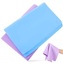 HEALLILY Premium Shammy Towel for Car Drying 2pk(26”X17”) Super Absorbent Chamois Dust Remove, No Scratch/Spot/Streak Shammy Cloth for Car Reusable Car Drying Towel Blue & Purple