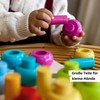 HABA Rainbow Whirls Wooden Sorting & Stacking Rings Shape Sorter,